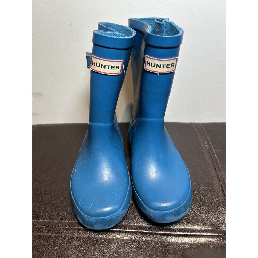 Hunter Kids Boys Girls First Classic Rain Boots Magnetic Blue US 9